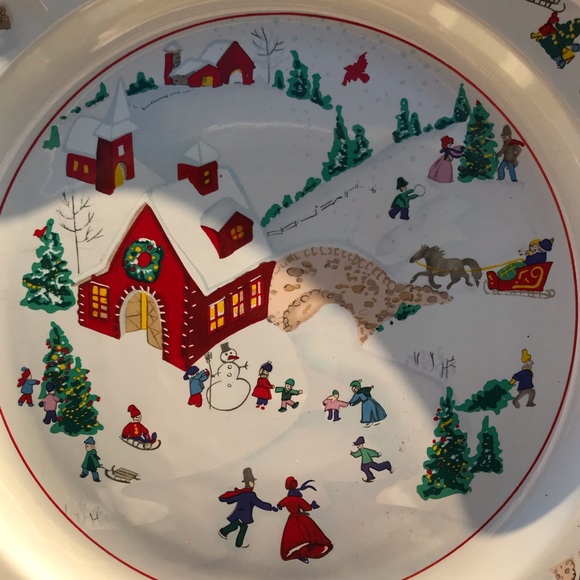 Farberware “White Christmas” Chop Plate/Round Platter 1995 - Picture 3 of 5
